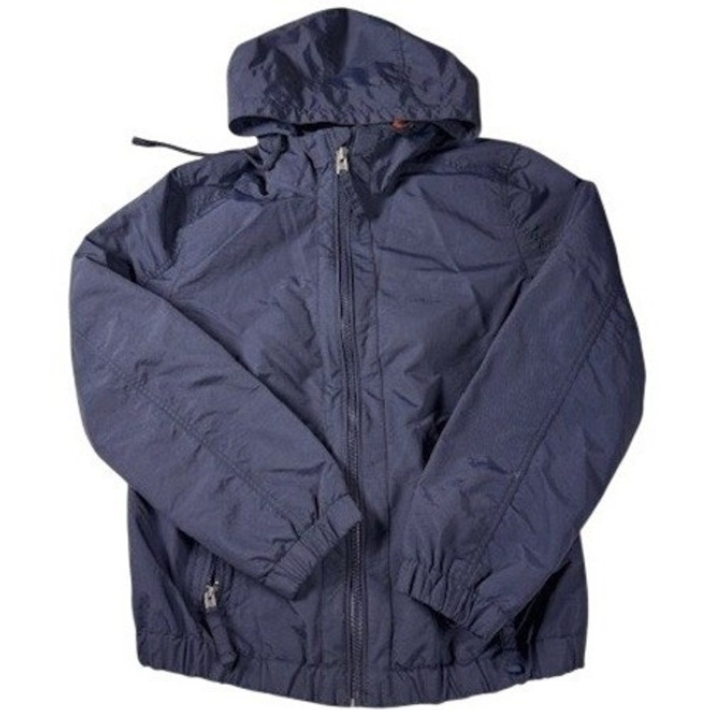 Arizona Jean Co Windbreaker Jacket Mens M Navy Blue Hooded Full Zip Lightweight